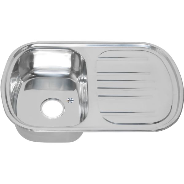 Мойка 7749 U Melana 0,8/180 хром с сифоном (231 t *10)