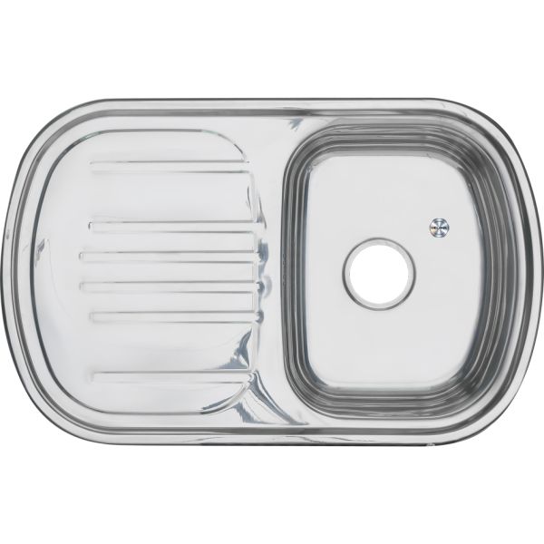 Мойка 7749 U Melana 0,8/180 хром с сифоном (231 t *10)