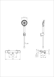 Смеситель для душа Wonzon & Woghand INN 6 WW-B2029-A-MW с термостатом белый матовый