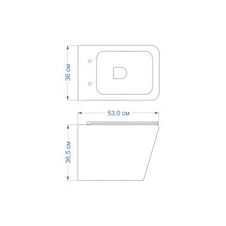Унитаз подвесной Maretti Umbria безободковый с микролифтом, UM10PBM51-560, черный