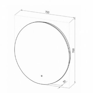 Зеркало Maretti Giulia GI1470R35EL 70x70 см