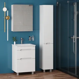 Пенал напольный Onika Айленд 403081 30см белый