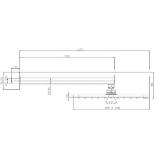 Верхний душ Bossini MatBlack H69598H.073 47 см чёрный матовый