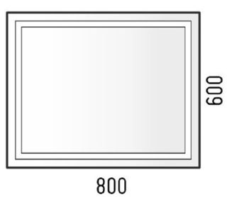 Зеркало с подсветкой Corozo Барго 80см белый SD-00001117