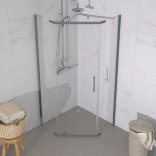 Душевой уголок Triton Дека -Графит Щ0000073930 90x90 см профиль графиит стекло прозрачное