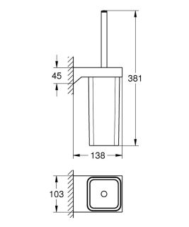 Туалетный ёршик Grohe Selection Cube 40857000 хром
