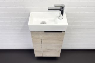 Тумба с раковиной Comforty Асти 40 00-00013798 подвесная Дуб дымчатый