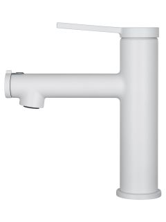 Смеситель для раковины Wonzon & Woghand WW-H1017-MW с функцией полоскания белый матовый