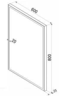 Зеркало с подсветкой Sintesi Kanto Black SIN-SPEC-KANTO-black-60 60см чёрный