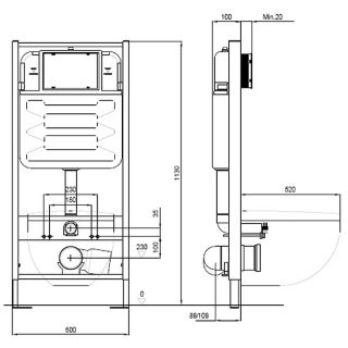 Комплект унитаза с инсталляцией Aquatek SET AQUATEK ПОЛАРИС-015 4в1 с сиденьем Микролифт и клавишей смыва хром