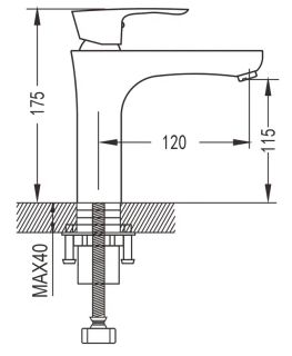Смеситель для раковины Shevanik S9801H чёрный/хром