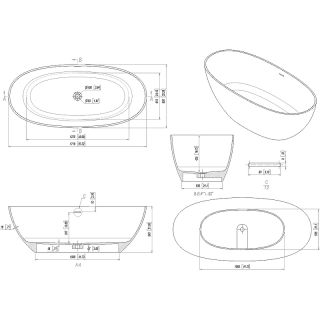 Ванна из искусственного камня Allen Brau Krion Oval 170x80 2.35003.21 без гидромассажа