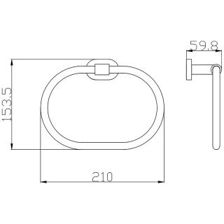 Кольцо для полотенец Rav Slezak Yukon YUA0104 Хром