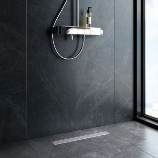 Душевой лоток AM.PM PrimeFlow 50 W02SC-U11-050-04SB с решеткой Хром матовый / под плитку Tile