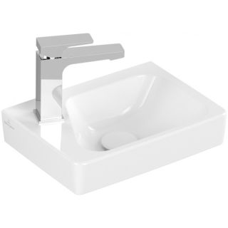 Раковина Villeroy Boch компактная Architectura 43863701, без перелива отверстие для смесителя справа , Альпийский белый
