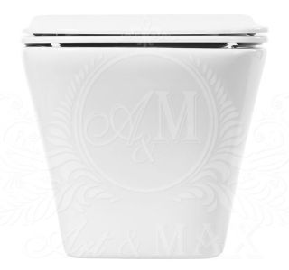 Подвесной унитаз Art&Max Platino безободковый белый AM9321CHR