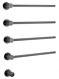 Полотенцесушитель электрический встраиваемый Wonzon & Woghand M?nchen WW-A354-GM 52x70 см с внутренней частью тёмный графит