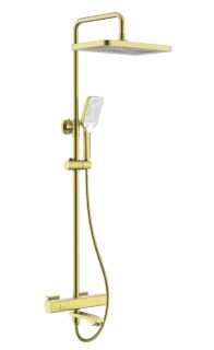 Душевая стойка Raglo R01.26.03 с термостатом золотой сатин