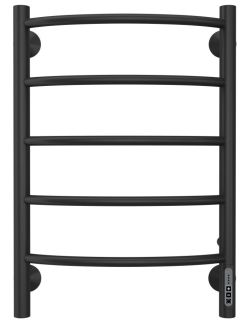 Электрический полотенцесушитель Larusso Классик П5 40x60см чёрный матовый 4670078536501