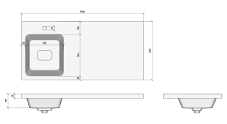 Раковина Misty Kamilla 4627173210577 белая левая 100 см