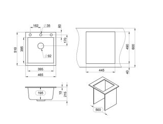 Мойка кухонная Granula 4651, ТУРМАЛИН