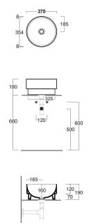 Раковина SIMAS Po-mo PO01bi белая 37 см