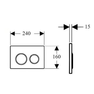 Кнопка смыва Boheme чёрный/хром 662