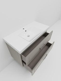 Тумба под раковину La Fenice Cubo FNC-01-CUB-C-100-2 Бежевая матовая 100 см