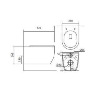 Подвесной унитаз Aquatek Европа AQ1106L-00 с тонким сиденьем soft close белый