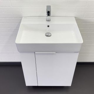 Тумба с раковиной Comforty Асти 60 00-00019247 Белый глянец