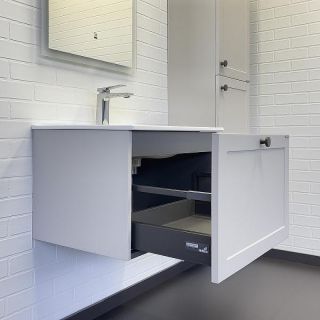 Тумба с раковиной Comforty Ереван 00-00017879 60 см Серый шелк