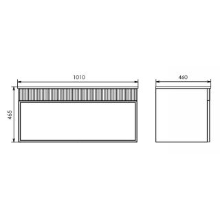 Тумба с раковиной Comforty Мадрид 00-00017880 101 см Серый шелк