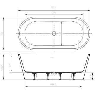 Акриловая ванна ArtMax AM-TORINO-1700-780 170x78 см