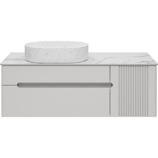 Подвесная тумба под раковину Brevita Pallisandro 120 УТ000025404 Серая матовая