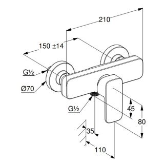 Смеситель для душа Kludi Renon 428315375 белый матовый