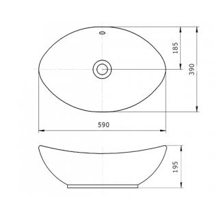 Раковина чаша Maretti EN13NS48-560, черная