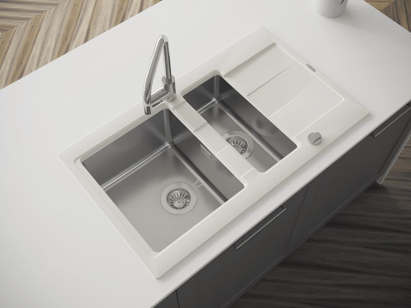 Кухонная мойка Florentina Комби 860К грей