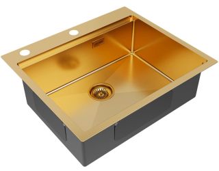 Мойка кухонная Paulmark Kroner-Pro PM705951-BG брашированное золото