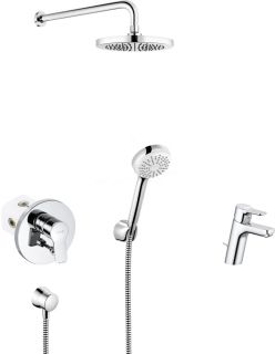 Душевой комплект Kludi Pure&Easy 7в1 376300565 хром