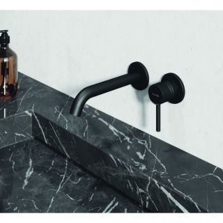 Встраиваемый смеситель для раковины Kludi Bozz чёрный матовый 382443976