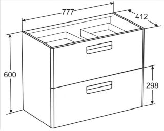 Тумба под раковину Roca GAP 80 см ZRU9302732