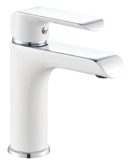 Смеситель для раковины Rose R2101F белый/хром