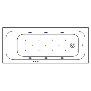 Гидромассажная ванна WHITECROSS Vibe 0105.170070.100.RELAX.CR 170x70 см Relax хром