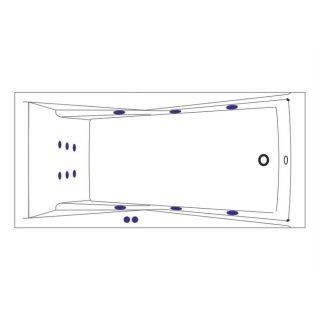 Гидромассажная ванна WHITECROSS Palace 0104.180080.100.LINE.WH 180x80 см Line белый