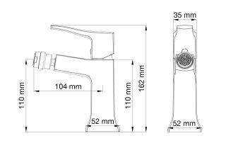 Смеситель для биде Wonzon & Woghand Flex WW-88016072-BG брашированное золото