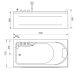 Акриловая ванна Gemy G9006-1.7 B L 172x77x65