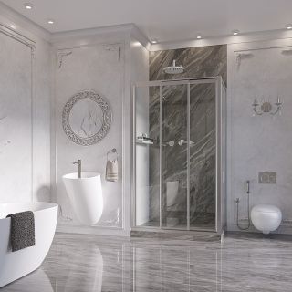 Душевой уголок Ambassador Forsa 17021104NX-100NX 130x100см хром/прозрачное