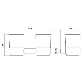 Стаканы Timo Luiro 18534/00 хром