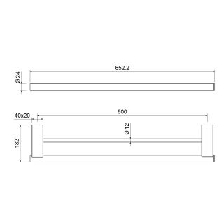 Полотенцедержатель Timo Luiro 18556/03 чёрный матовый