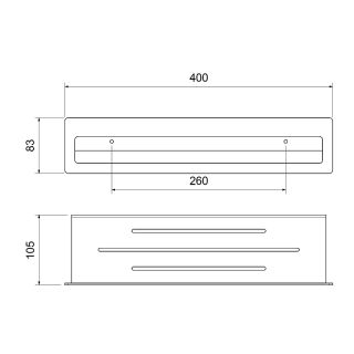 Полка Timo Luiro 18580/18 чёрное золото